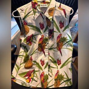 Bill Blass tropical vintage sleeveless top 1990’s